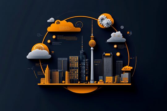 berlin, tech, start-up, szene, business, infografik, stadt, wachsenden, einfluss, als, Zentrum, Innovation, Unternehmertum,